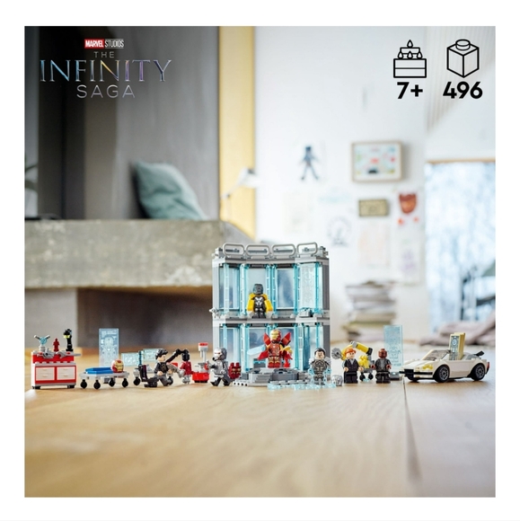 : Lego 76216 Iron Man Armory 496 Pieces Set The Infinity Saga w/ 8 Mini figures - Picture 3 of 11